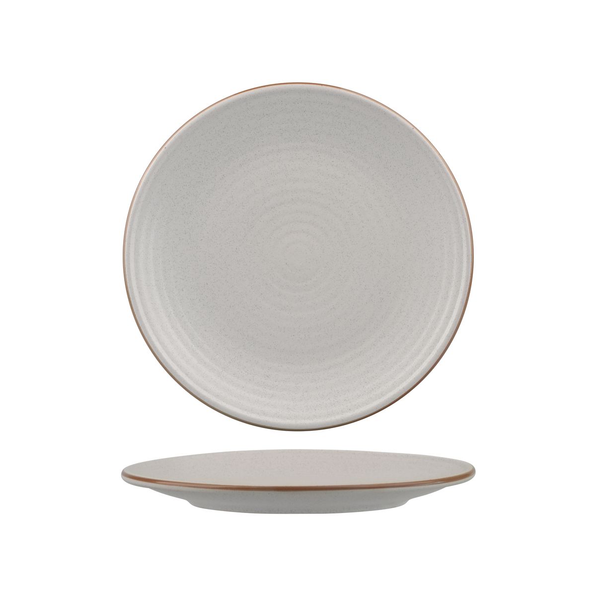 Zuma Mineral Ribbed Round Plate - 210mm (Pack of 6)