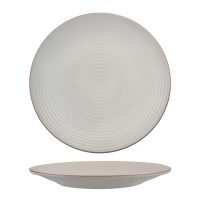 Zuma Mineral Ribbed Round Plate - 310mm (Pack of 3)