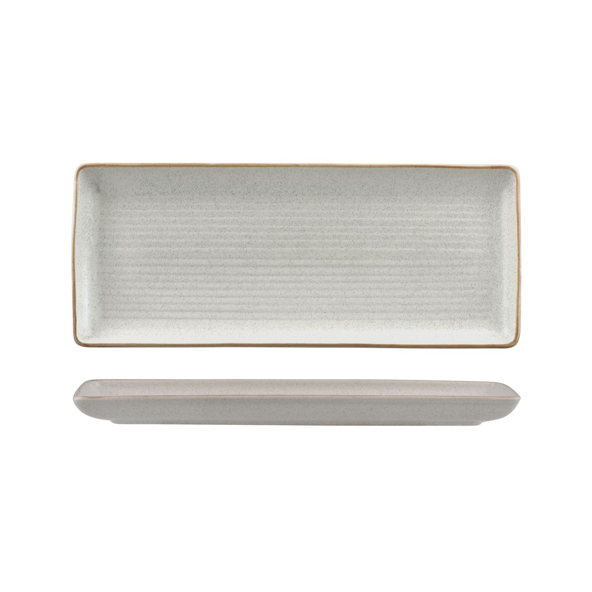Zuma Mineral Ribbed Rectangular Platter - 335x140mm (Pack of 6)