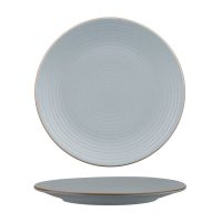 Zuma Bluestone Ribbed Round Plate - 265mm (Pack of 6)
