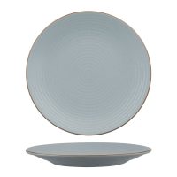 Zuma Bluestone Ribbed Round Plate - 310mm (Pack of 3)