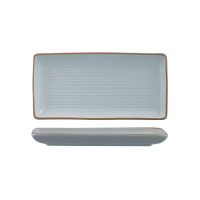 Zuma Bluestone Ribbed Rectangular Platter - 250x125mm (Pack of 6)