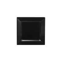 Ryner Melamine Square Platter - Wide Rim - 255x255mm - Black (Pack of 6)