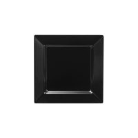 Ryner Melamine Square Platter - Wide Rim - 300x300mm - Black (Pack of 3)