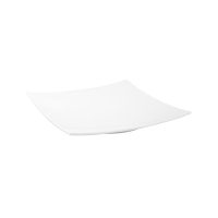 Ryner Melamine Curved Square Platter - 300x300mm - White (Pack of 3)
