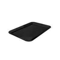 Ryner Melamine Rectangular Platter - Wide Rim - 450x300mm - Black (Pack of 6)
