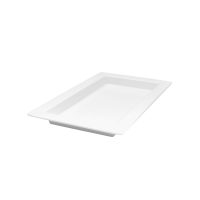 Ryner Melamine Rectangular Deep Platter - Wide Rim - 500x310mm - White (Pack of 2)
