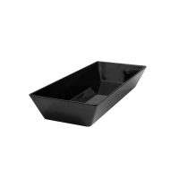 Ryner Melamine Rectangular Deep Dish - 500x200mm - Black (Pack of 3)