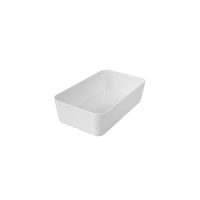 Ryner Melamine Rectangular Deep Dish - Straight Sided - 250x150mm - White (Pack of 3)