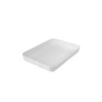 Ryner Melamine Rectangular Deep Dish - Straight Sided - 305x220mm - White (Pack of 3)
