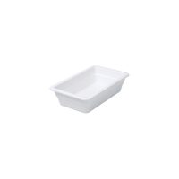 Ryner Melamine 1/4 Size Melamine Food Pan - 265x165mm - White (Pack of 3)
