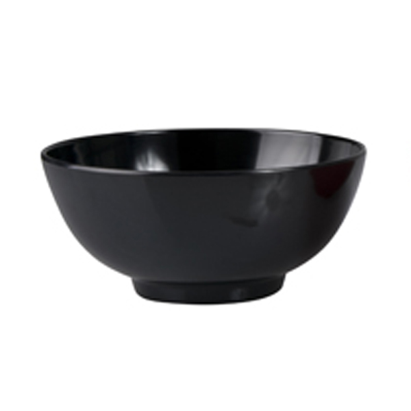 Ryner Melamine Noodle Bowl - 175mm - Black (Pack of 12)
