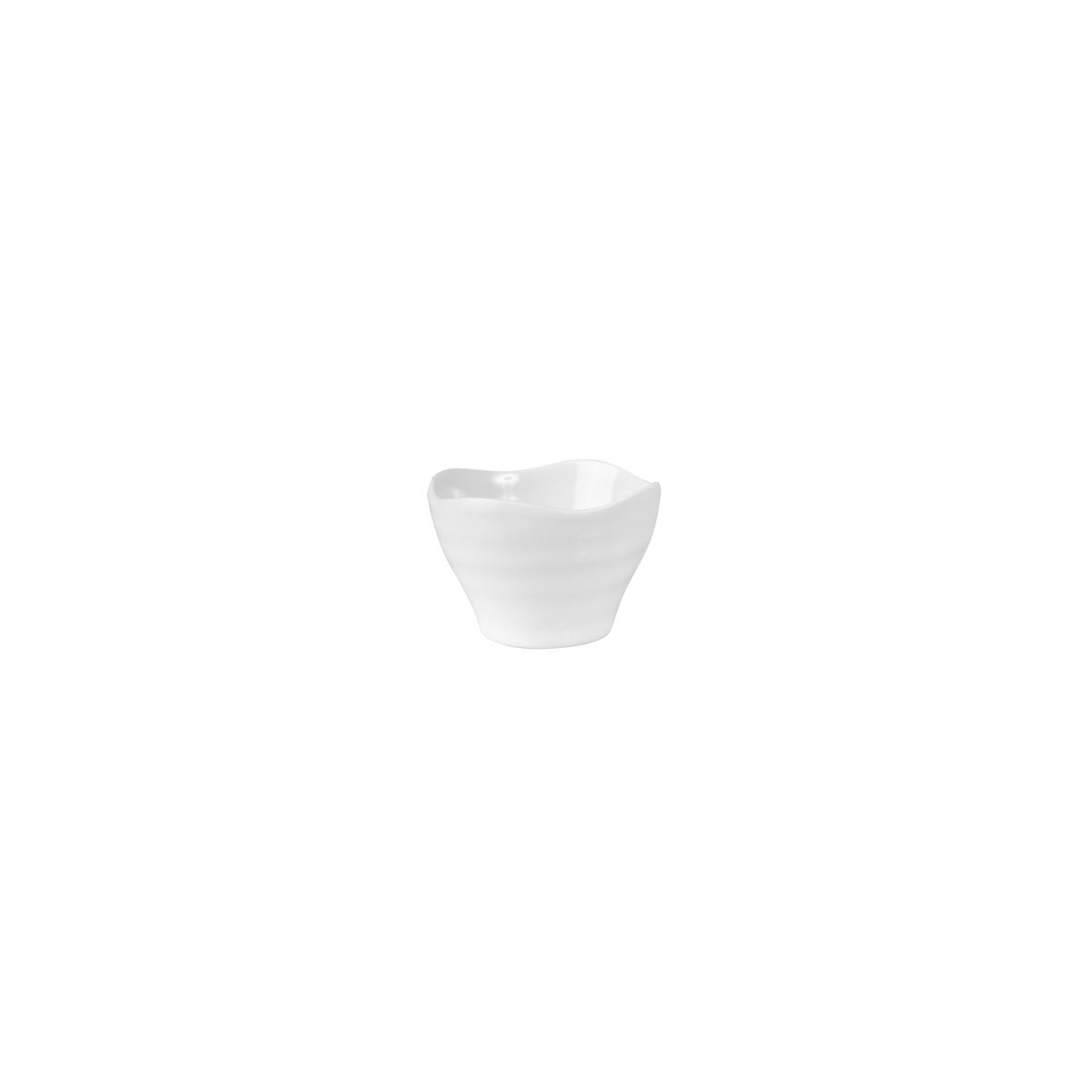 Ryner Melamine Round Bowl - Organic Shape - 90mm - White (Pack of 12)