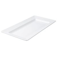 Ryner Melamine Rectangular Platter - Wide Rim - 710x405mm - White (Pack of 3)