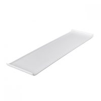 Ryner Melamine Rectangular Platter With Lip - 555x150mm - White (Pack of 3)