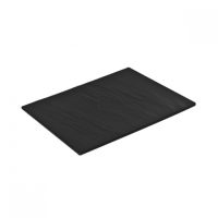Ryner Melamine Black Taroko Flat Rectangular Platter - 325x260mm (Pack of 6)