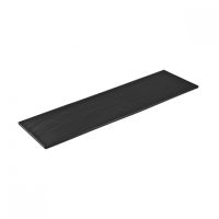 Ryner Melamine Black Taroko Flat Rectangular Platter - 525x160mm (Pack of 6)