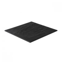 Ryner Melamine Black Taroko Flat Square Platter - 368x368mm (Pack of 6)