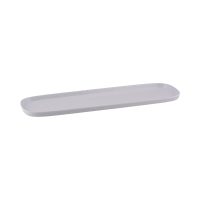 Ryner Melamine Stone White 2/4 Size Rectangular Dish - 530x162mm (Pack of 6)