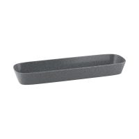 Ryner Melamine Stone Grey 2/4 Size Rectangular Dish - 3750ml (Pack of 3)