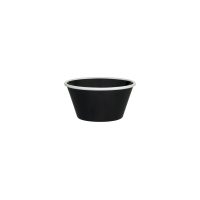 Ryner Melamine Evoke Round Bowl - Black With White Rim - 475ml (Pack of 12)