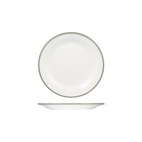Ryner Melamine Evoke Rim Round Plate - Grey Rim (Pack of 12)
