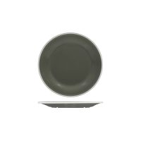 Ryner Buffetware Evoke Round Plate - Grey With White Rim - 220mm (Pack of 12)
