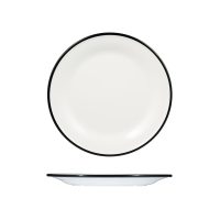 Ryner Melamine Evoke Round Plate - Black Rim - 270mm (Pack of 12)