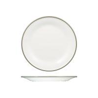 Ryner Melamine Evoke Rim Round Plate - Grey Rim - 270mm (Pack of 12)