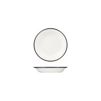 Ryner Melamine Evoke Deep Round Bowl - Black Rim - 380ml (Pack of 12)