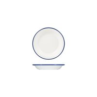 Ryner Melamine Evoke Rim Round Bowl - Blue Rim - 380ml (Pack of 12)