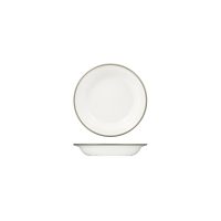 Ryner Melamine Evoke Rim Round Plate - Grey Rim - 380ml (Pack of 12)