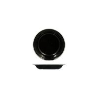 Ryner Melamine Evoke Deep Round Bowl - Black With White Rim - 380ml (Pack of 12)