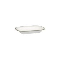 Ryner Melamine Evoke Rim Rectangular Dish - Grey Rim - 400ml (Pack of 12)