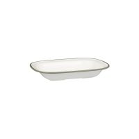 Ryner Melamine Evoke Rim Rectangular Dish - Grey Rim - 580ml (Pack of 12)