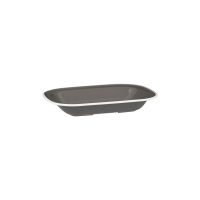 Ryner Buffetware Evoke Rectangular Dish - Grey With White Rim - 580ml (Pack of 12)