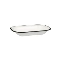 Ryner Melamine Evoke Rectangular Dish - Black Rim - 900ml (Pack of 12)