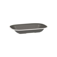 Ryner Buffetware Evoke Rectangular Dish - Grey With White Rim - 900ml (Pack of 12)