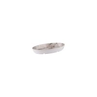 Ryner Melamine White Marble Oval Dish - 265x162mm (Pack of 12)