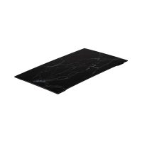 Ryner Melamine Black Marble Flat Rectangular Platter - 530x325mm (Pack of 3)
