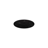 Ryner Melamine Black Marble Flat Round Platter - 330mm (Pack of 3)