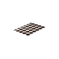 Ryner Melamine Checkered Flat Rectangular Platter - 325x265mm - Checkerboard Marble (Pack of 3)