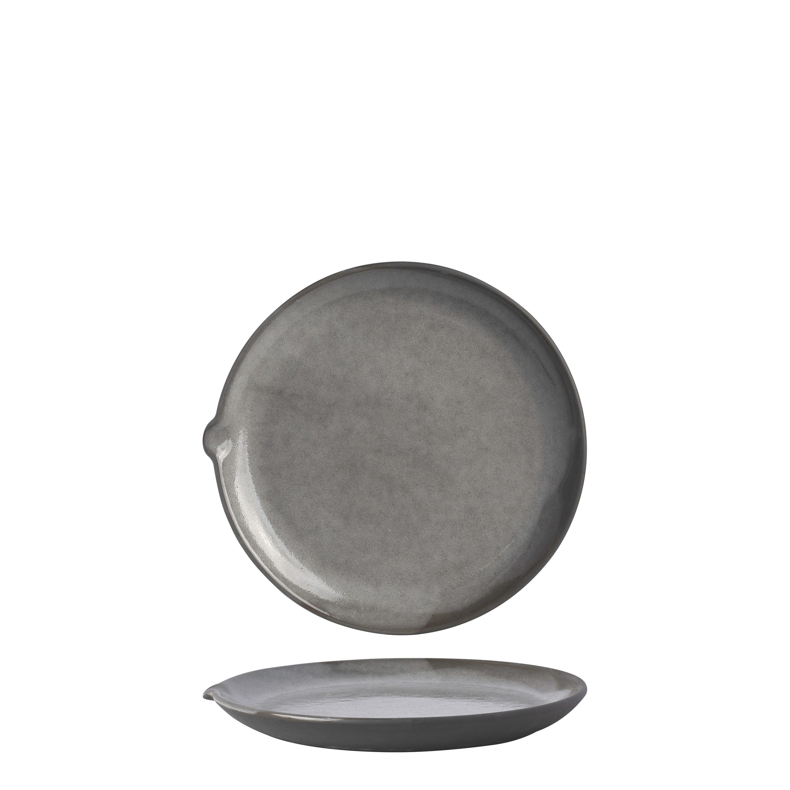 POTTR Gembrook Grey Round Coupe Plate - 263x255mm (Pack of 4)