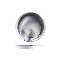 POTTR Finn Black Smoke Round Tapered Plate - 150mm (Pack of 6)