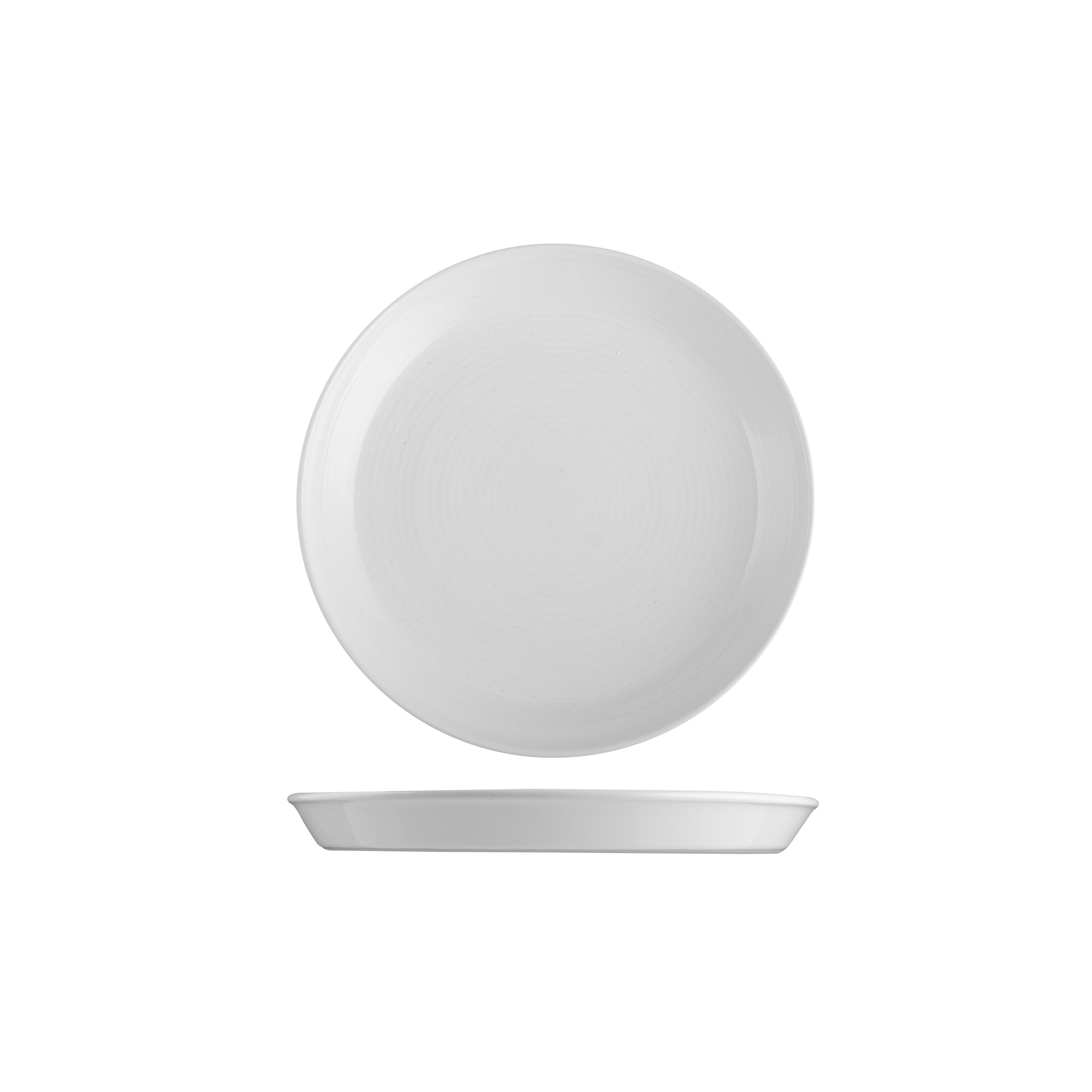 POTTR Finn White Round Tapered Plate - 170mm (Pack of 6)