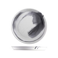 POTTR Finn Black Smoke Round Tapered Plate - 230mm (Pack of 6)
