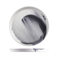 POTTR Finn Black Smoke Round Tapered Plate - 270mm (Pack of 6)