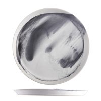 POTTR Finn Black Smoke Round Tapered Plate - 290mm (Pack of 6)