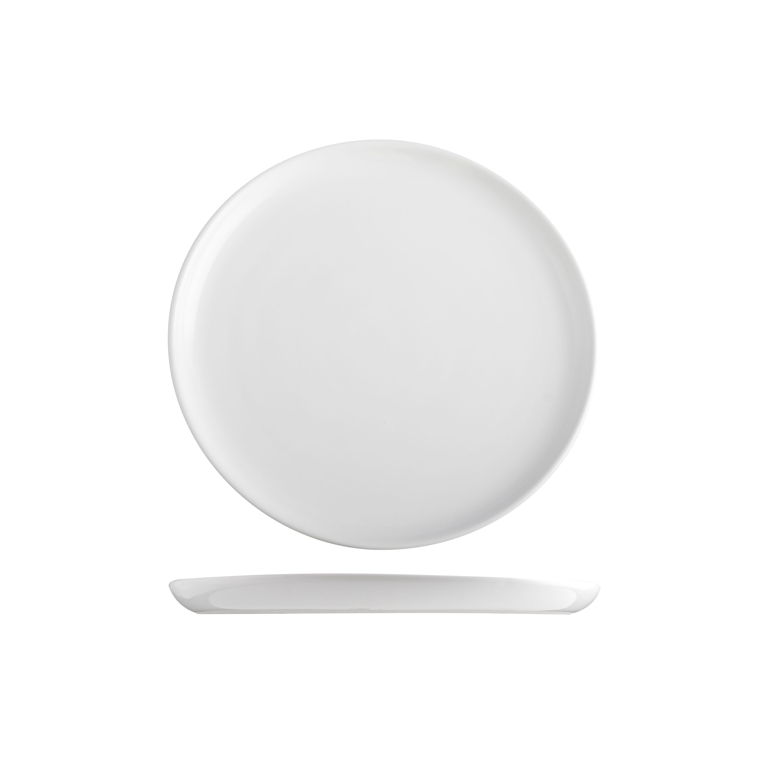 POTTR Aspen White Flat Coupe Plate - 230mm (Pack of 4)