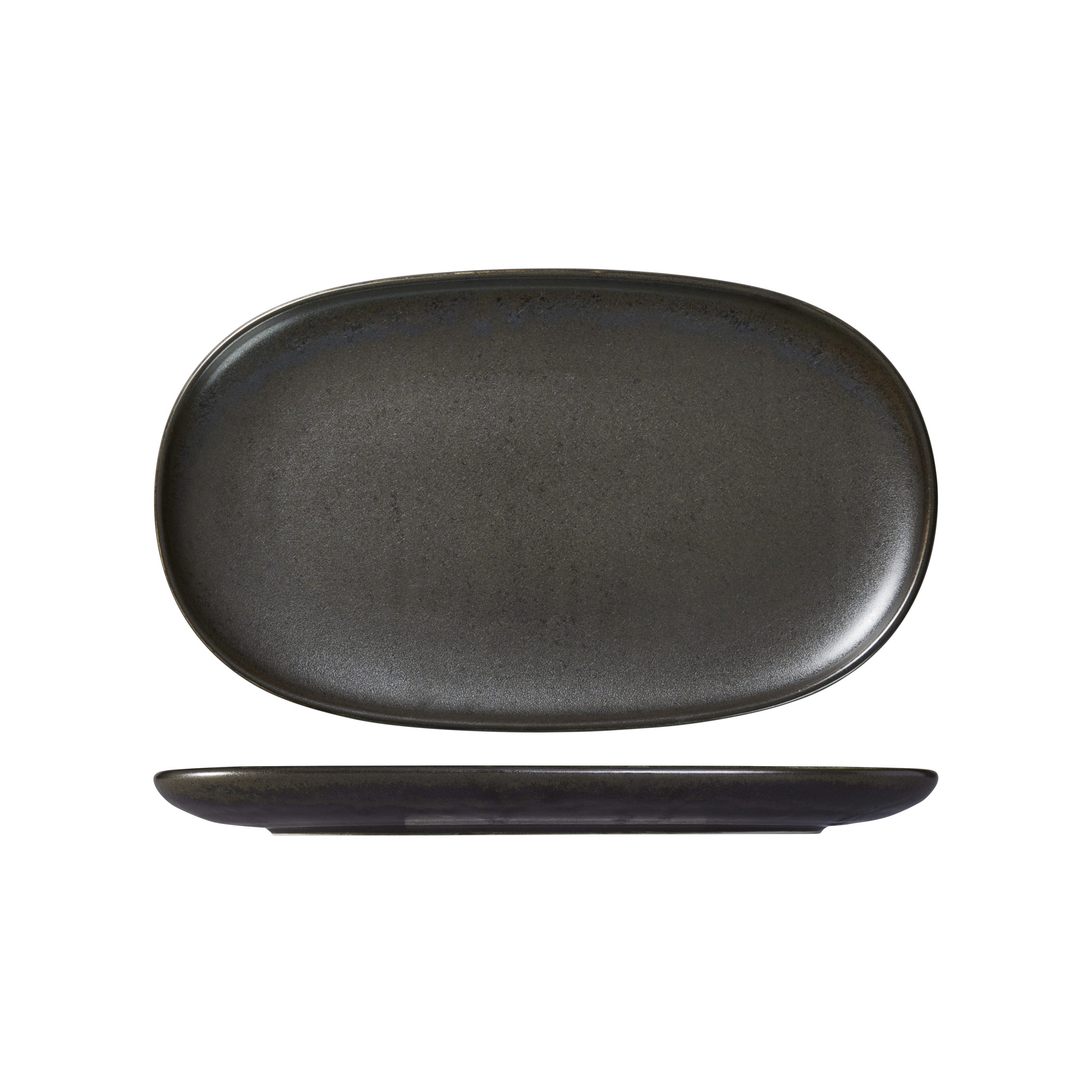 Moda Porcelain Earth Oval Coupe Plate - 355x215mm (Pack of 6)